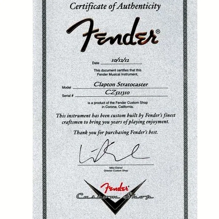 Fender Clapton Custom Shop MDB