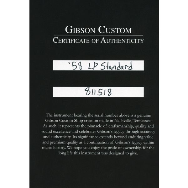 Gibson Les Paul 58 Lemon VOS