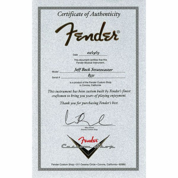 Fender Jeff Beck Custom Shop