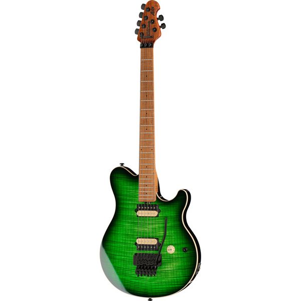 Test Music Man Axis Macha Flame: l'avis complet sur cette guitare unique