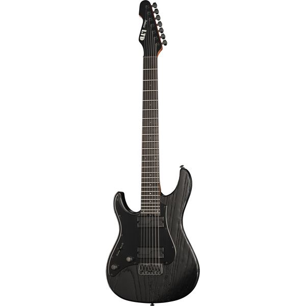 Essai de la guitare ESP LTD SN-1007 Bar HT Bl LH noire 7 cordes