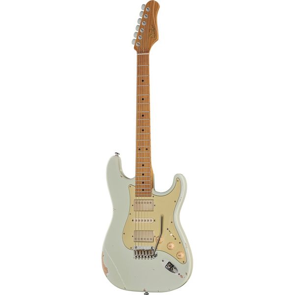 Test de la Suhr Ian Thornley Classic S SW, guitare signature en blanc