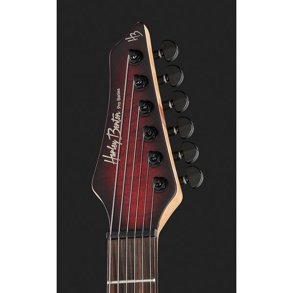 Harley Benton Amarok-6 BKRD Quilted