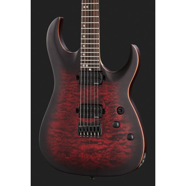 Harley Benton Amarok-6 BKRD Quilted