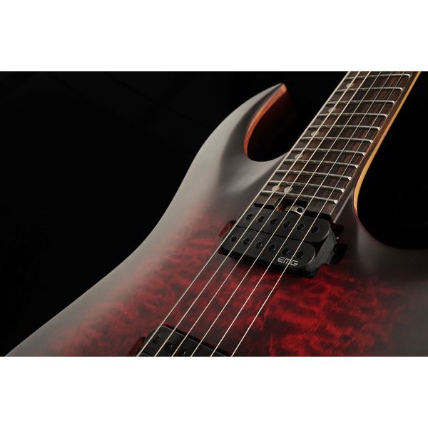 Harley Benton Amarok-6 BKRD Quilted