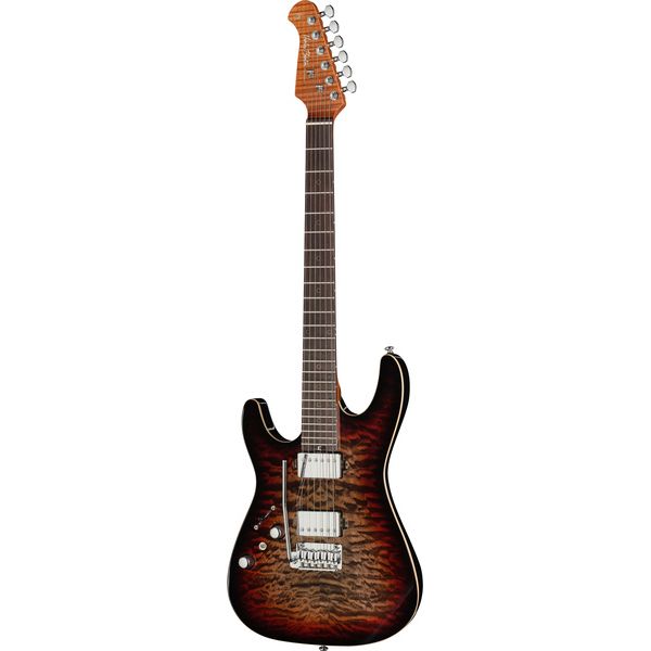 Test Harley Benton Fusion-IV HH LH RW QDG: une guitare gaucher performante
