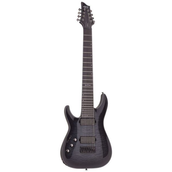 Test Schecter Hellraiser Hybrid C-8 LH TBB 8 cordes gaucher
