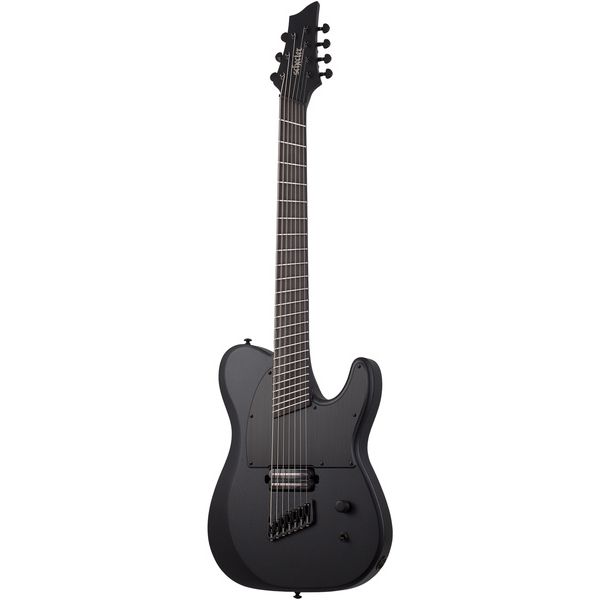 Test Schecter PT-7 MS Ops: avis sur la guitare 7 cordes noire mat