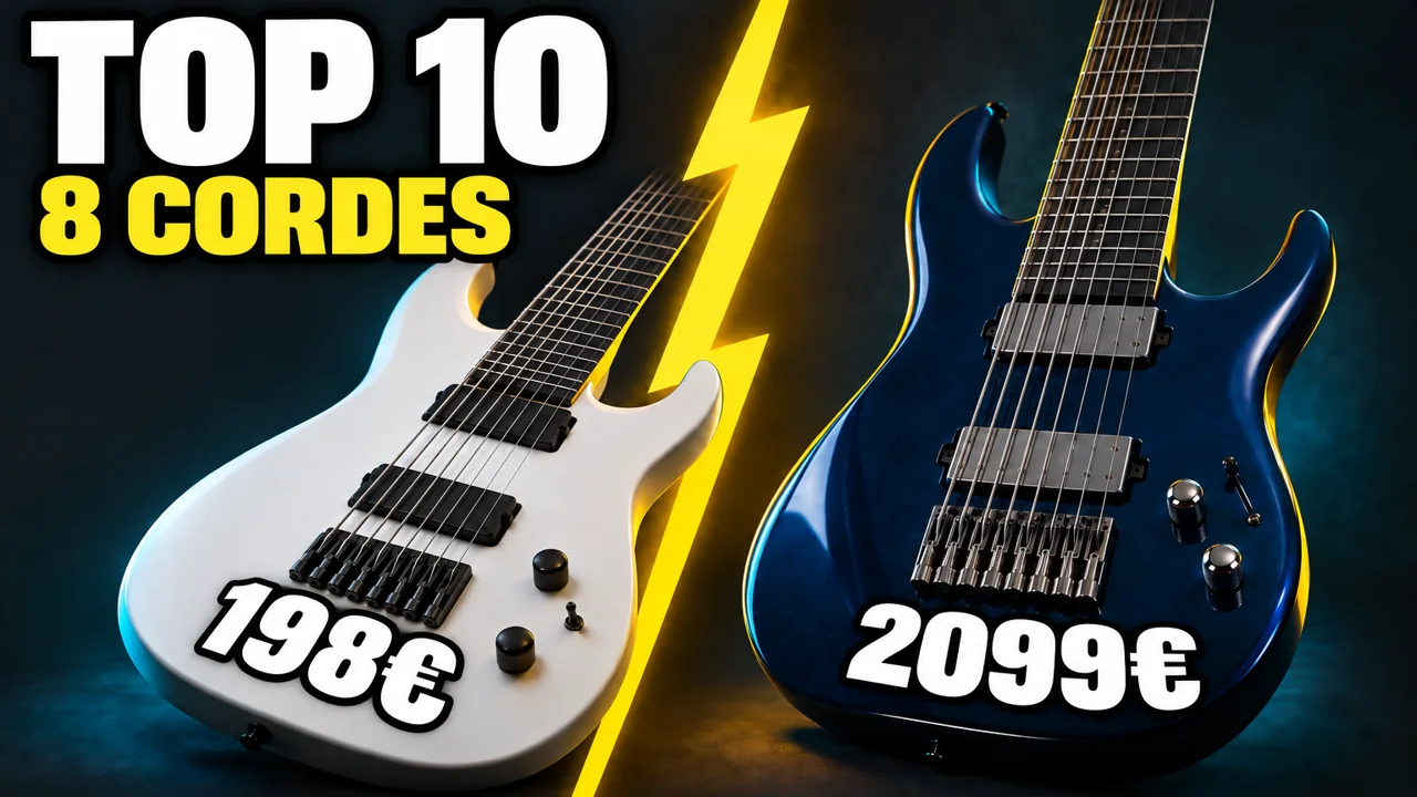 TOP 10 des guitares 8 cordes les plus vendues (septembre 2026), la vidéo de la chaîne YouTube MC Guitares