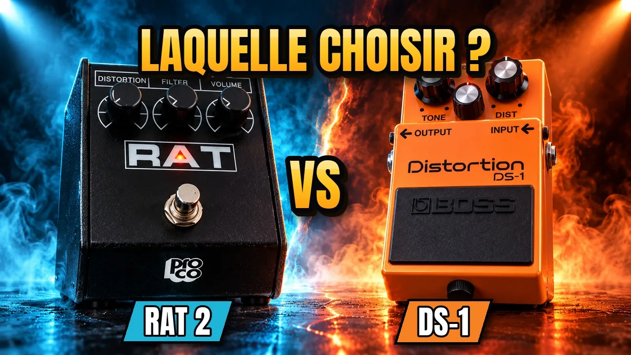 Proco Rat 2 vs Boss DS-1, la vidéo de la chaîne YouTube MC Guitares